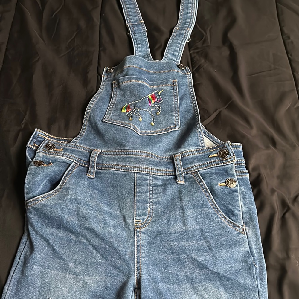 cat & jack blue jean overalls overalls size M 7/8